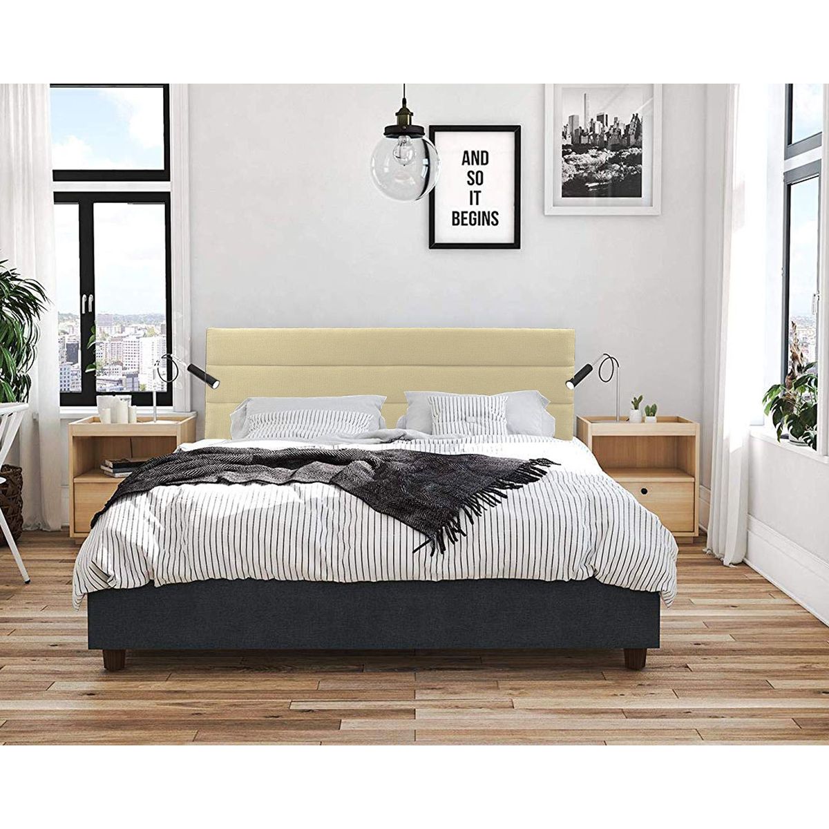 VILLA HOGAR - Cabecera France 2 plazas beige - Villa Hogar