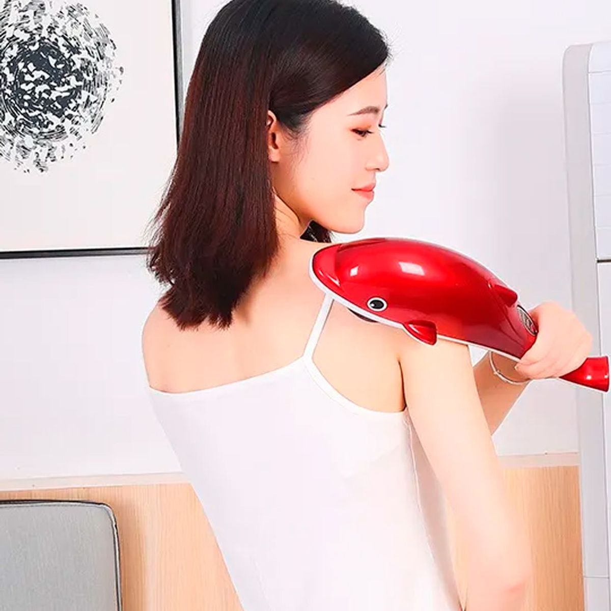 PERUMASSAGE - Delfin de Masaje con Infrarrojo y 3 Cabezales de Silicona