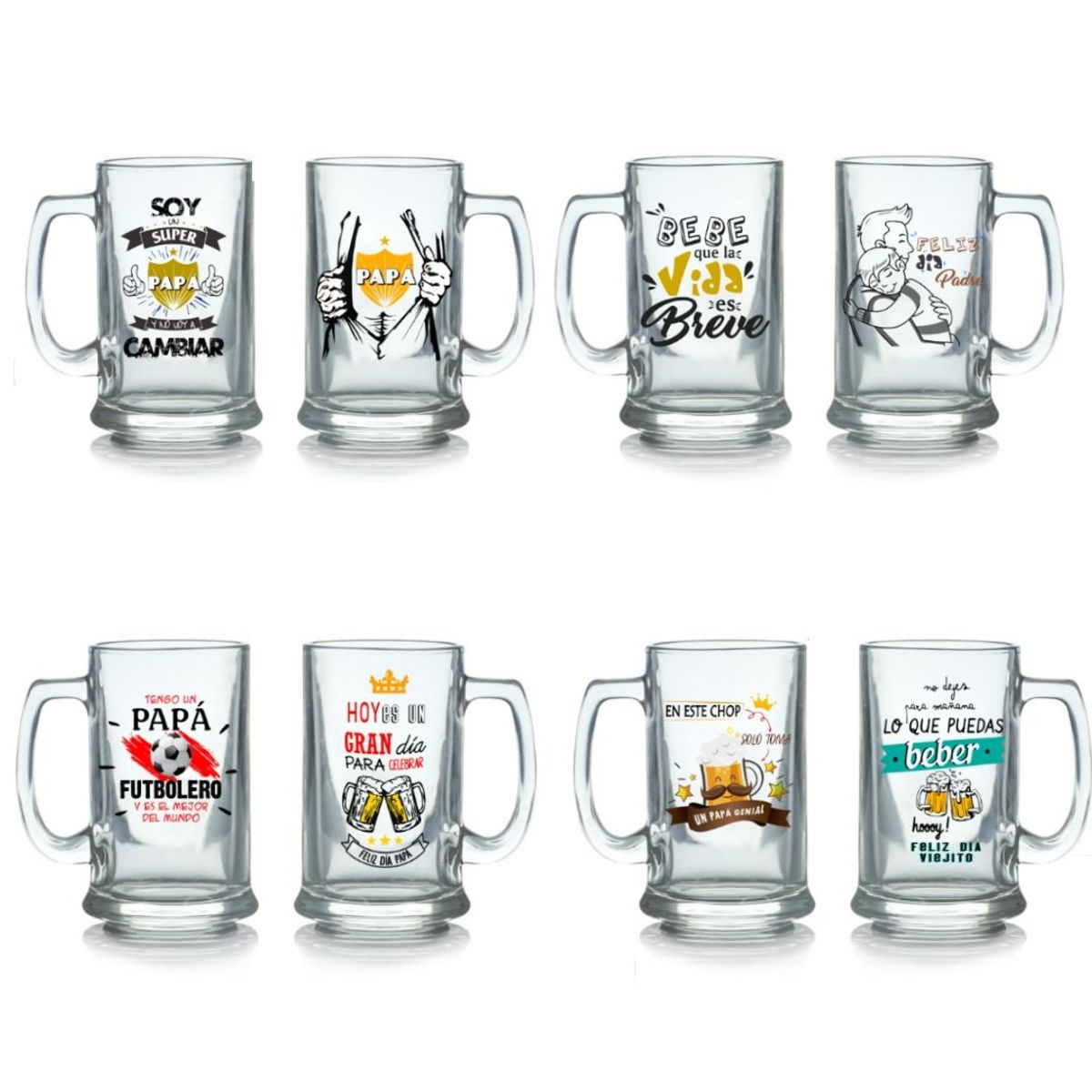INSPIRA MARKET - Vasos tazas chopp cervecero regalo dia del padre x 24 und