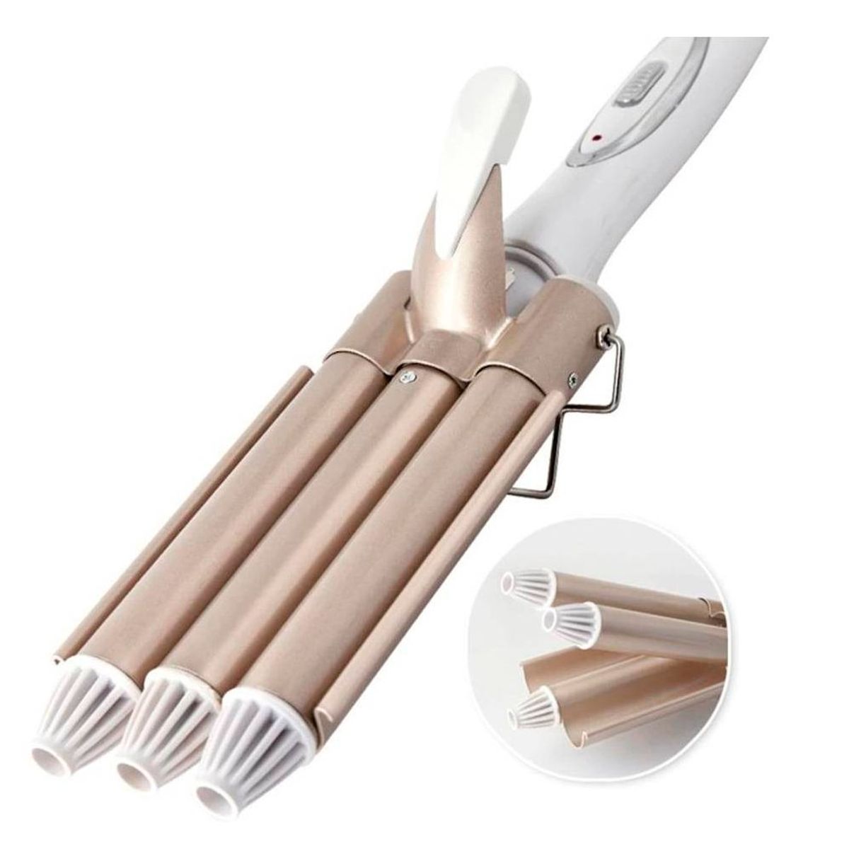 GENERICO - Rizadora Profesional Ondulador para Cabello 3 Cabezales Barriles