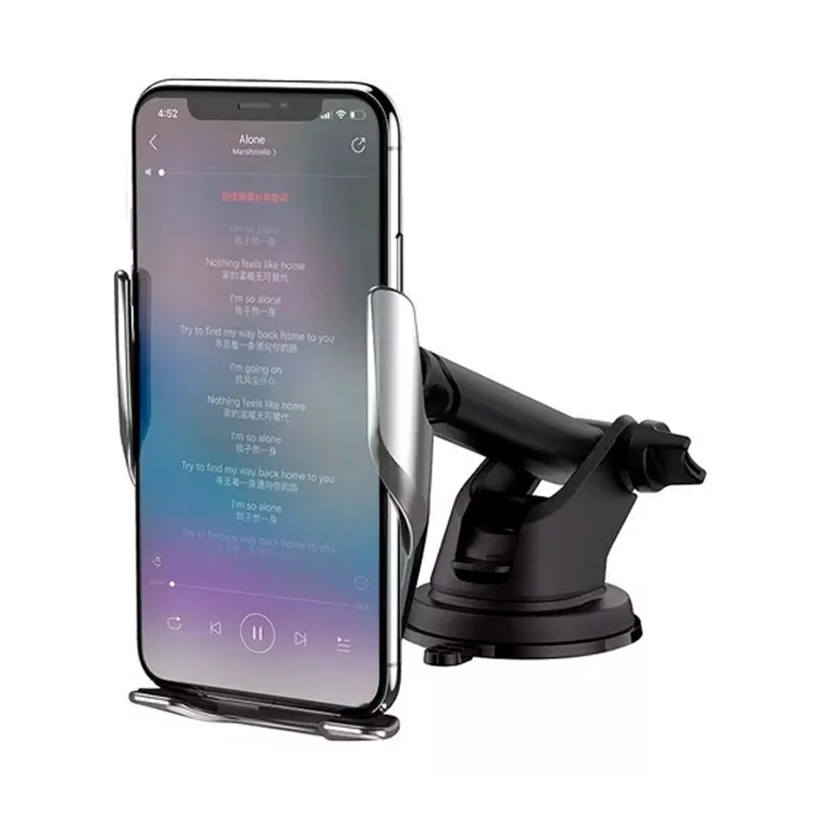 HOCO - Soporte Holder 360° con Carga Rápida Inalámbrica 15W Celulares en Auto