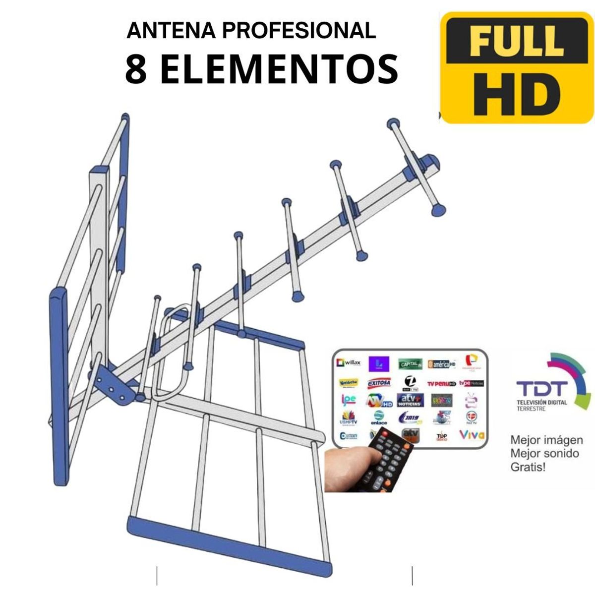 GENERICO - Antena  digital HD Modelo Super YAGI Conectatef