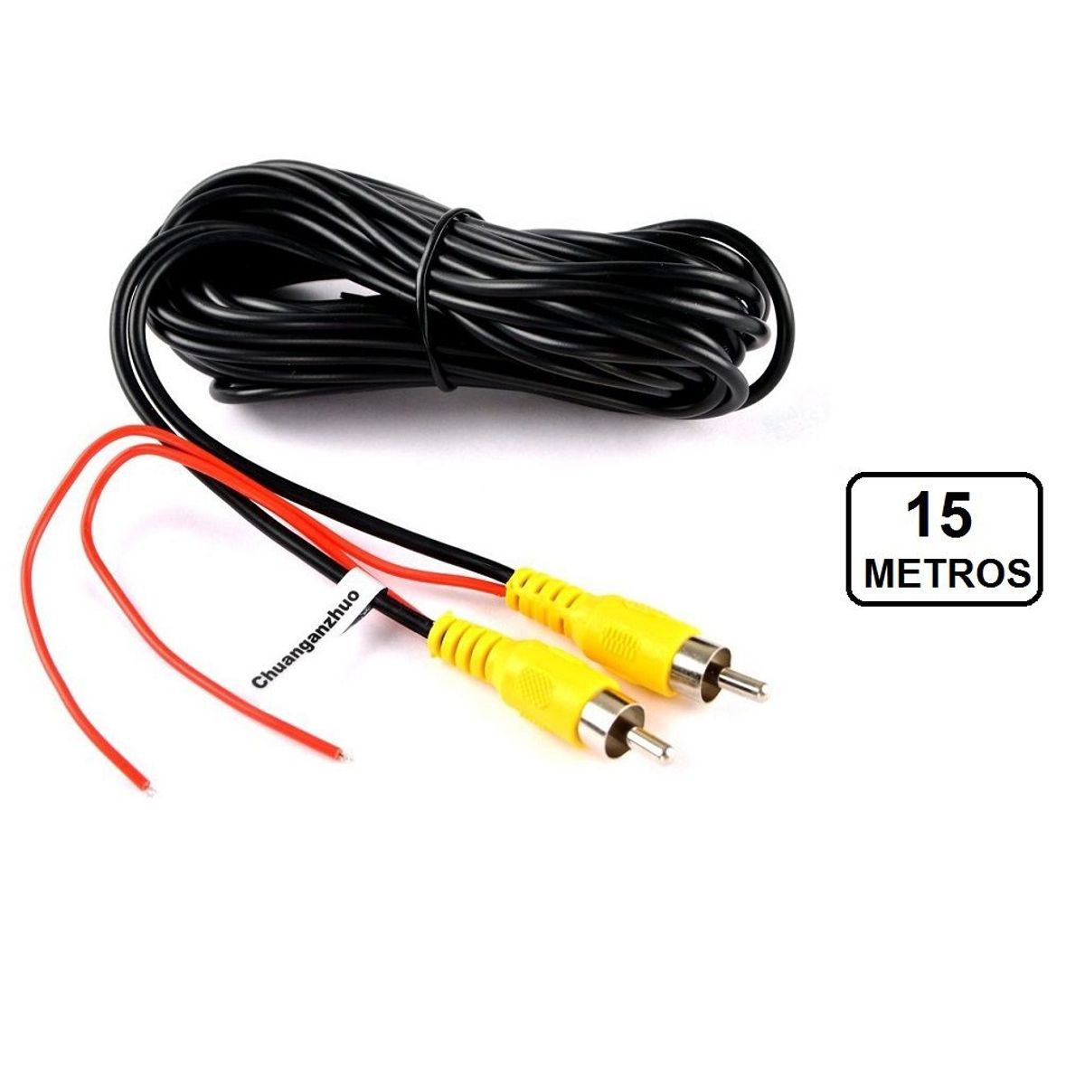 GENERICO - CABLE VIDEO 15M AV CAMARAS RETROCESO AUTO CAMIÓN BUS ÓMNIBUS