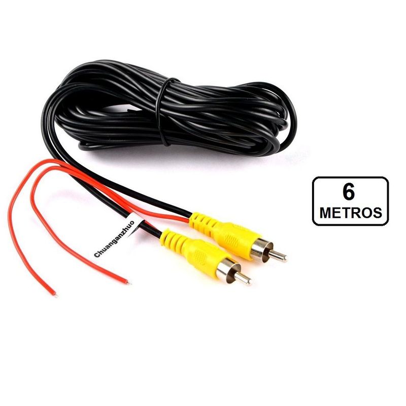 GENERICO - CABLE VIDEO 6M AV CAMARAS RETROCESO AUTO CAMIONETA