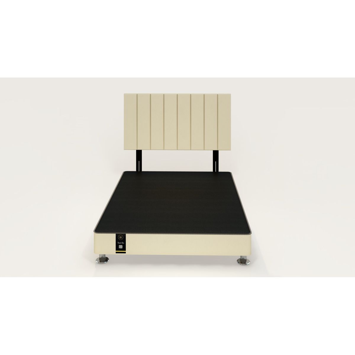 BARAKA HOME - Dormitorio Linz 1.53 x 2.03 + Cabecera Neuss Pata Desmontable - Ivory