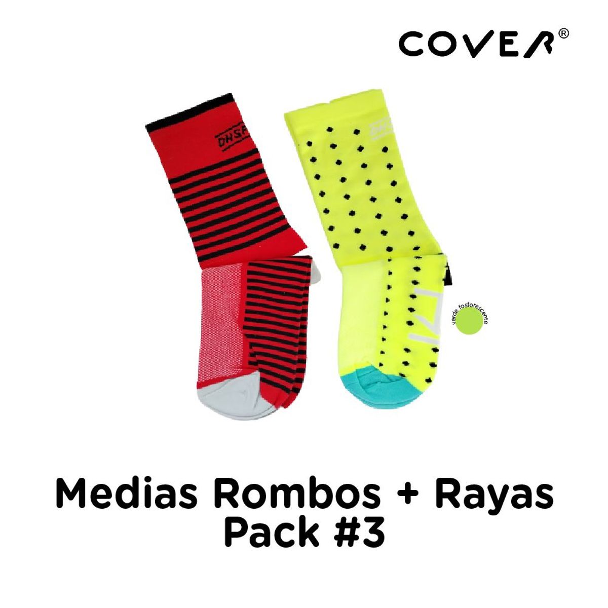 COVER - Pack 2 Medias - Rombos y Rayas