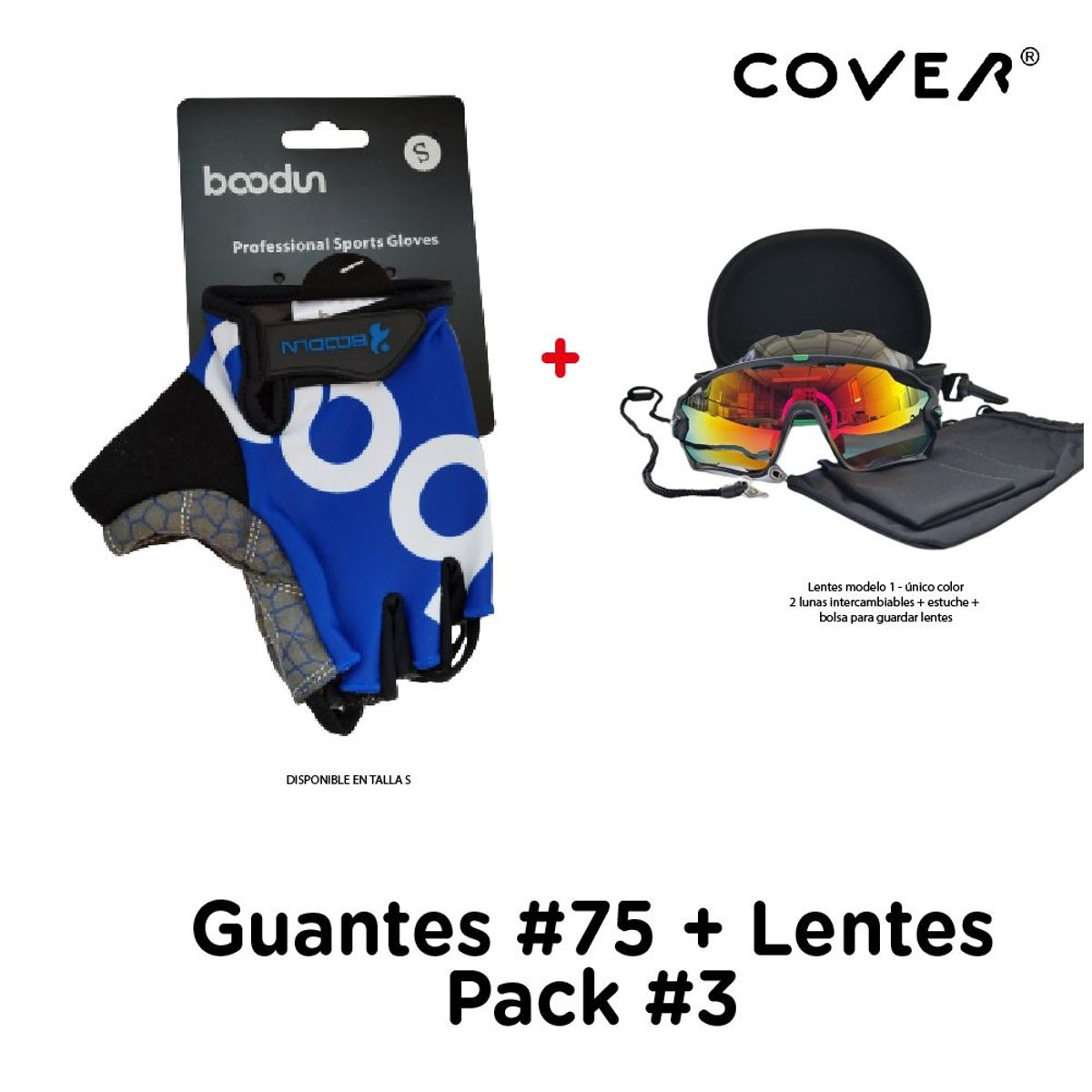 COVER - Pack Guantes 76 BOODUN - Lentes de Ciclismo