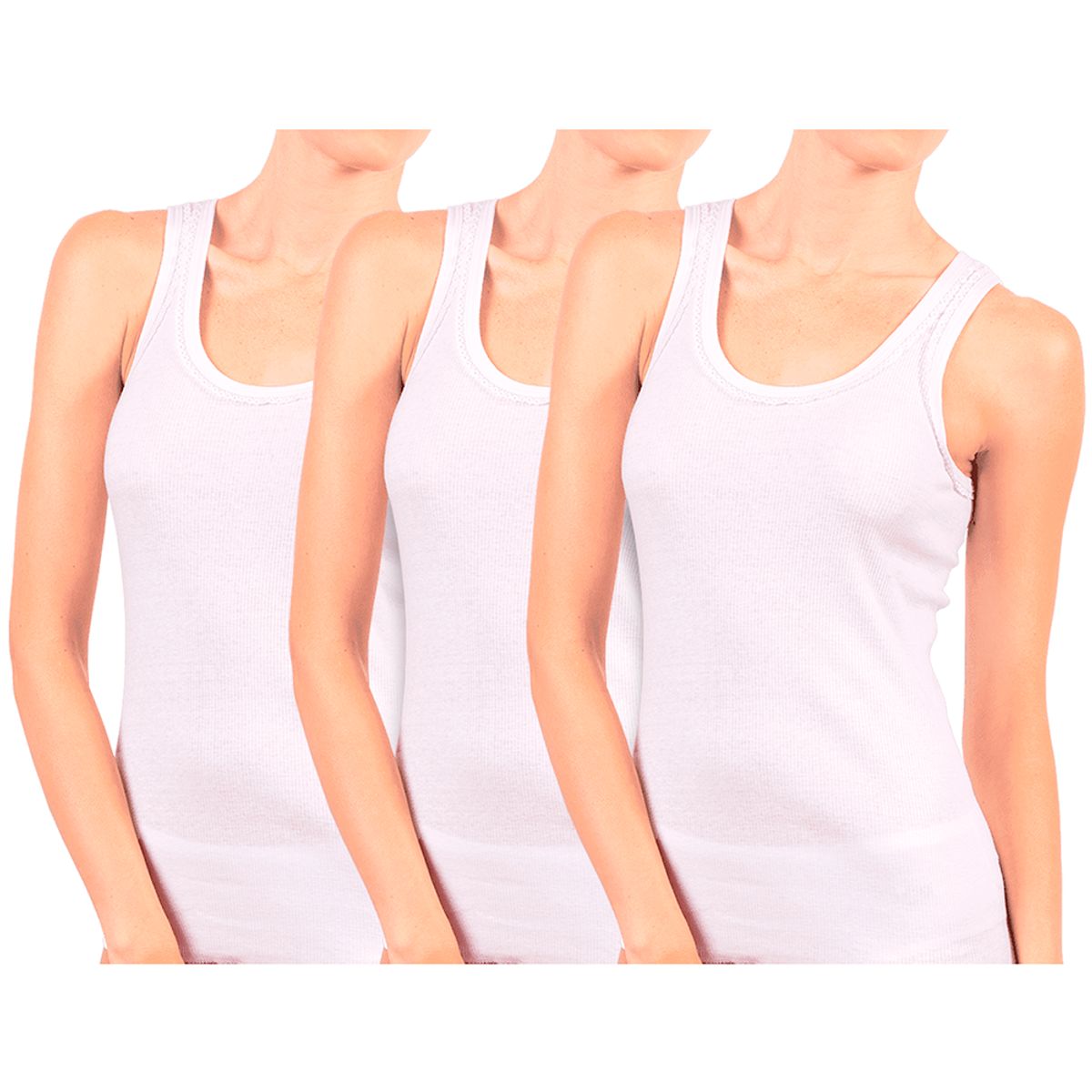 SWEET COTTON - Pack x3 Camiseta Manga Zero  Sweet Cotton  Blanco