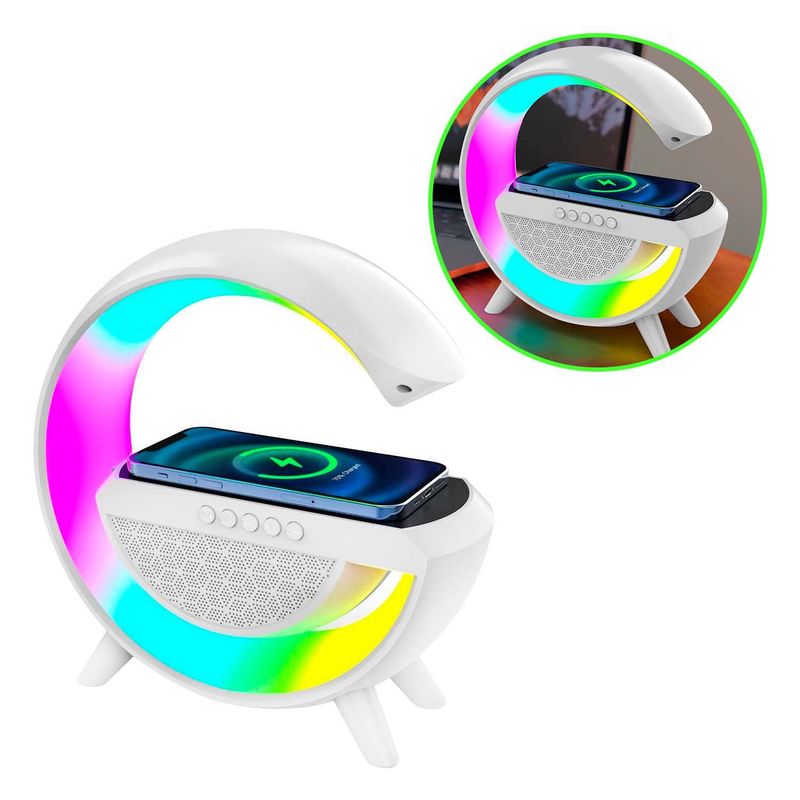 BUYPAL - Parlante Cargador Inalámbrico G 4 en 1 Rainbow Light