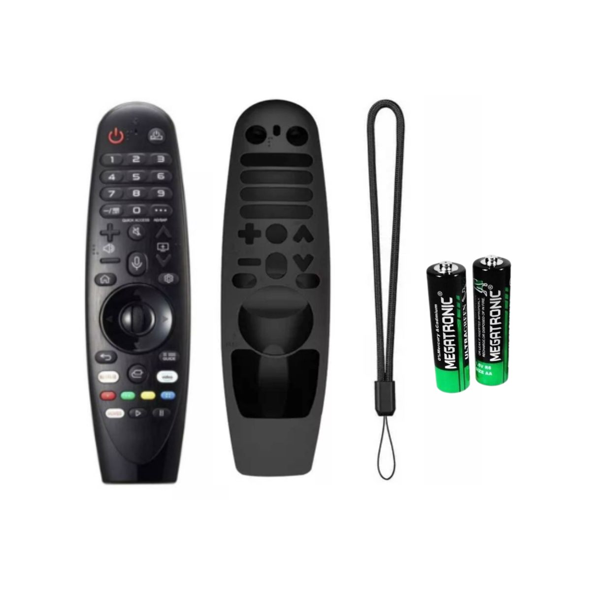 GENERICO - FUNDA NEGRO + CONTROL REMOTO MAGIC LG  +  PILAS AA Gratis