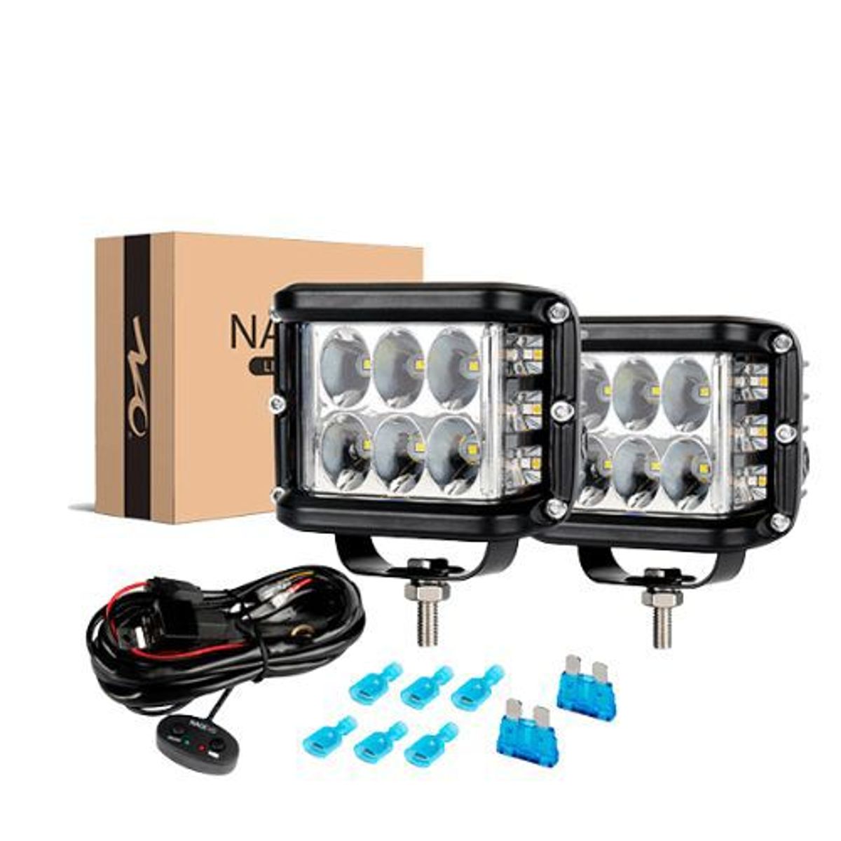 NAOEVO - Barra Led 4” Strobe 60W  Arnés 3MT NAOEVO