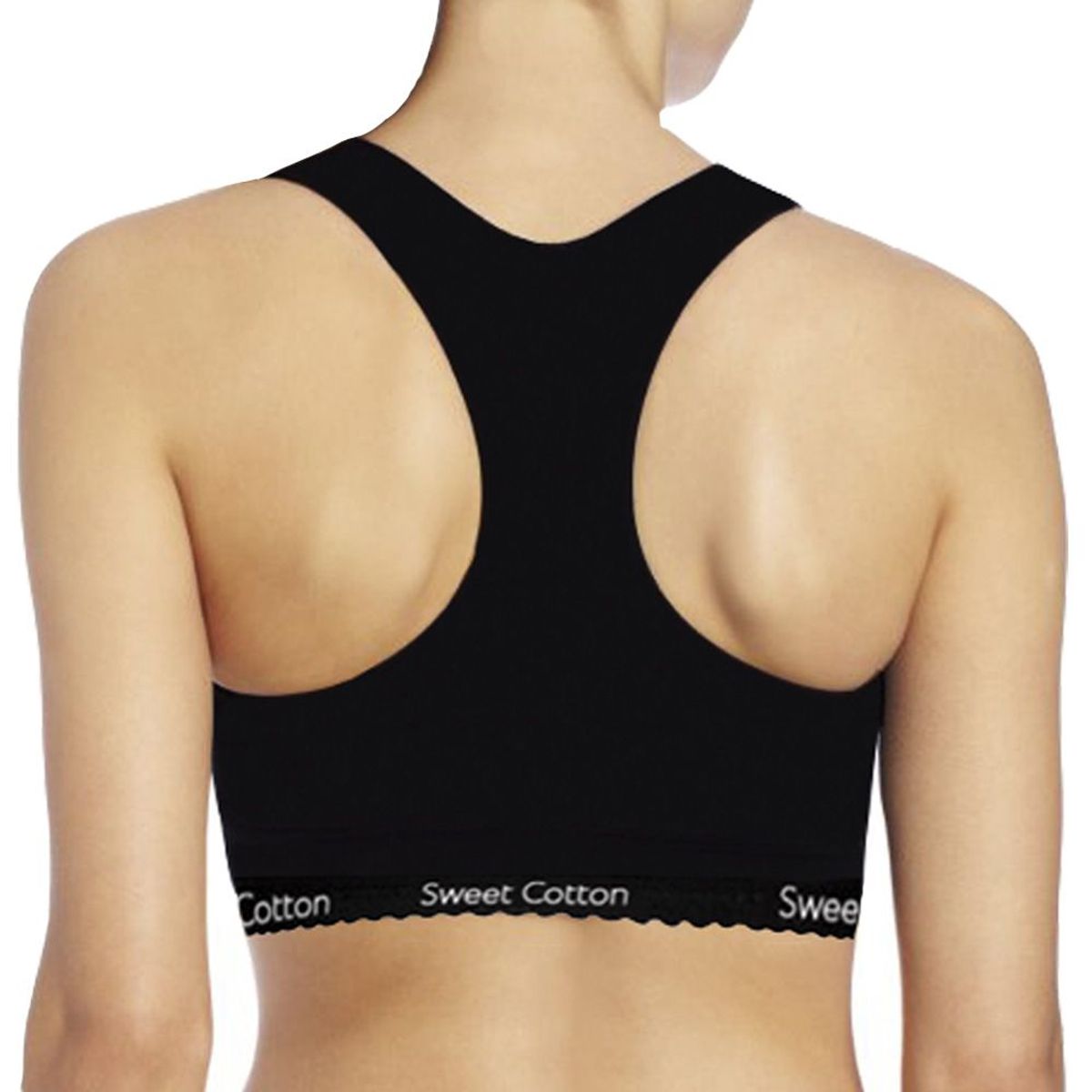 SWEET COTTON - Top Deportivo de Algodón Sweet Cotton Negro