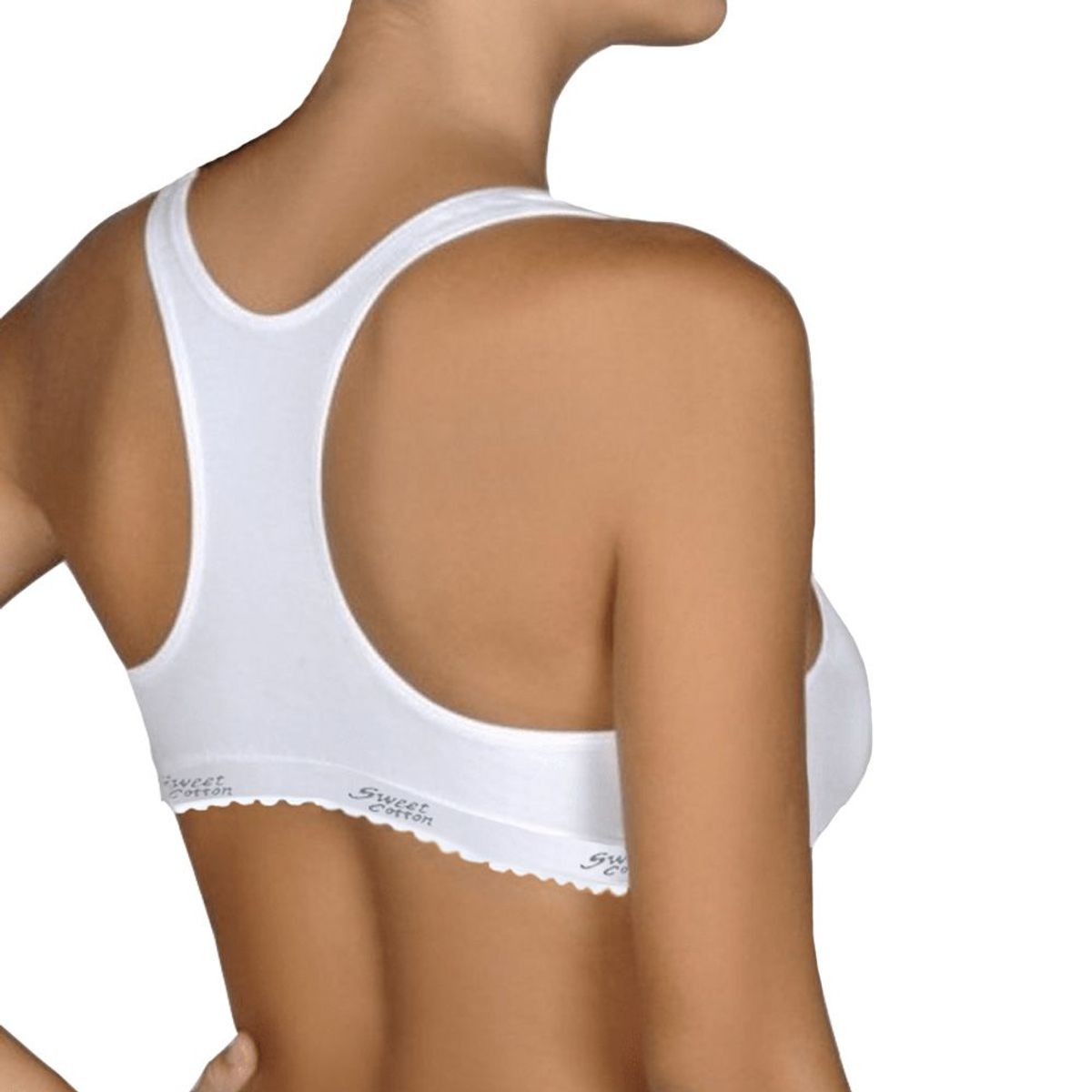 SWEET COTTON - Top Deportivo de Algodón Sweet Cotton Blanco