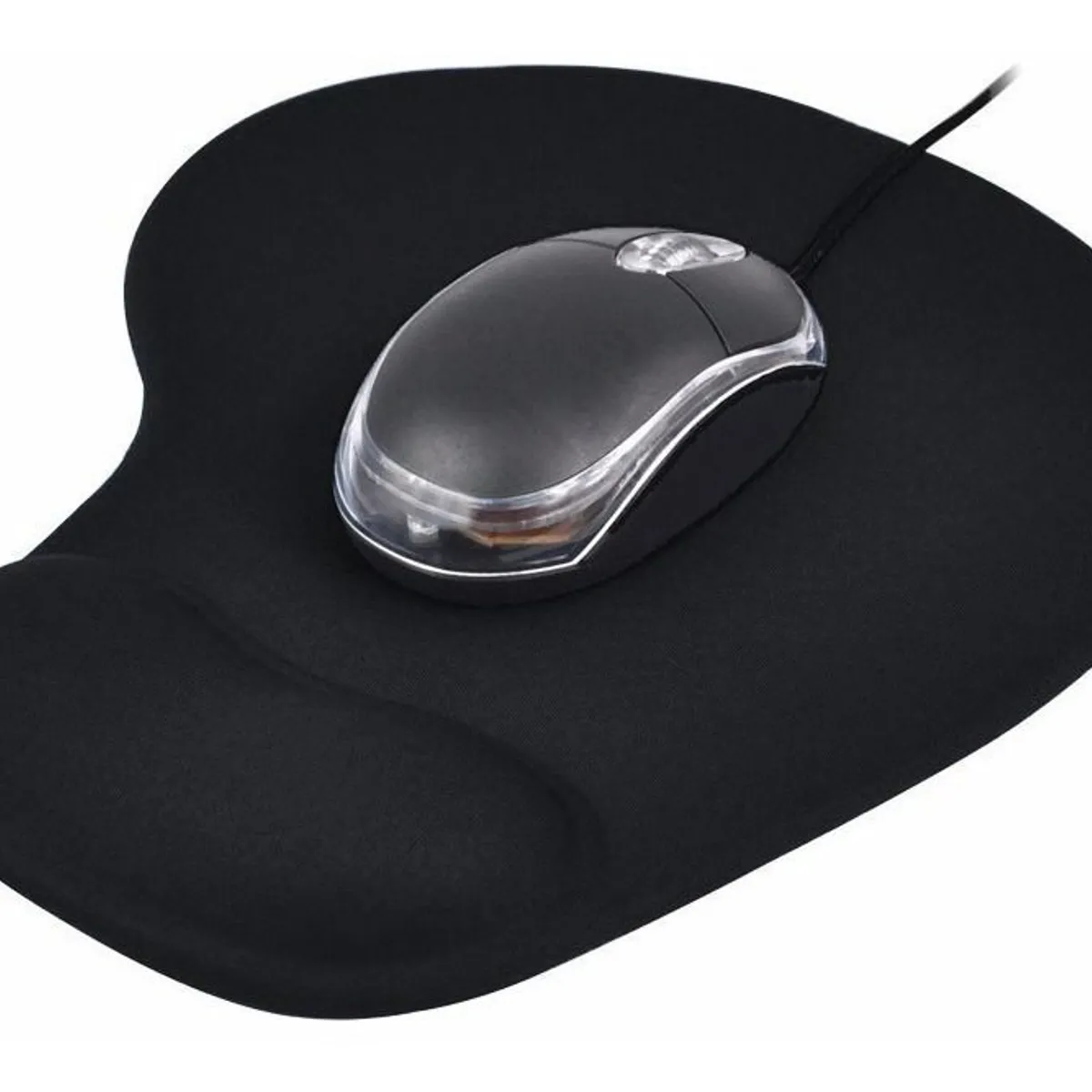 GENERICO - MOUSE PAD ergonomico con Almohadilla de Gel Negro