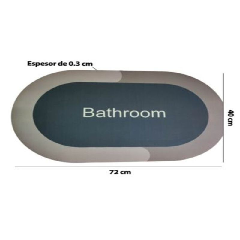 GENERICO - Alfombra de baño  absorbente para ducha anti deslizante Aleatorio