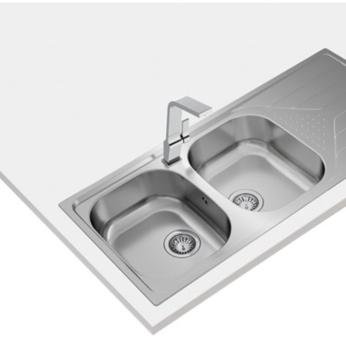 TEKA - LAVAPLATOS DE ACERO INOXIDABLE UNIVERSE 80  2Cubetas 1Escurridor