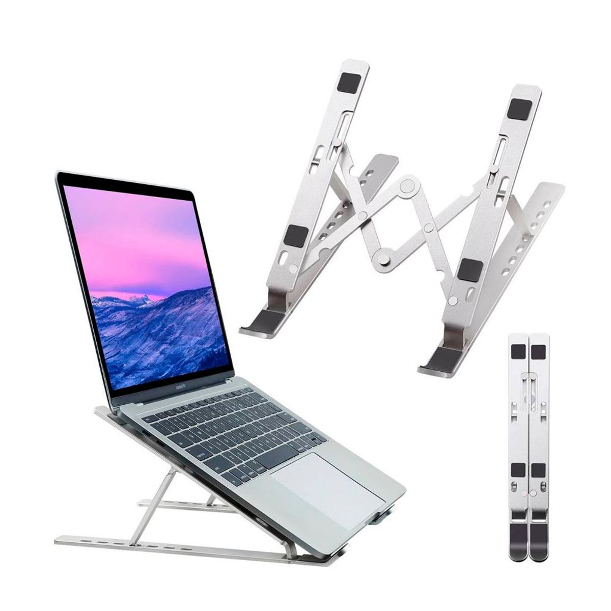 GENERICO - Base Soporte Laptop Aluminio Mac Macbook Tabletas Ajustable