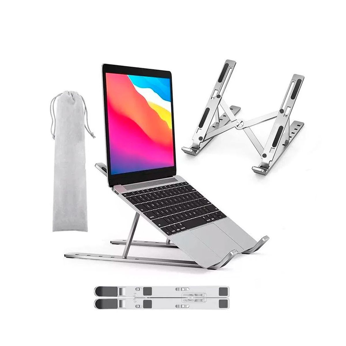 GENERICO - Base Soporte Laptop Aluminio Mac Macbook Tabletas Ajustable