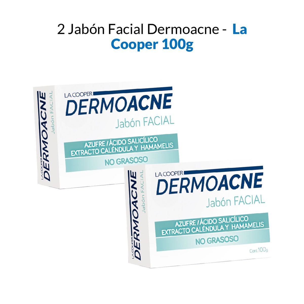 GENERICO - 2 Jabón Facial Dermoacne - La Cooper 100g