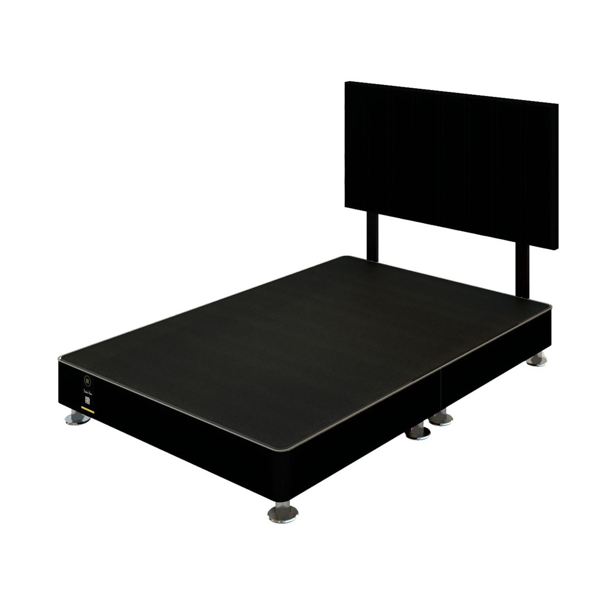 BARAKA HOME - Drmitorio Linz 1.53 X 2.03 + Cabecera Neuss Pata Desmontable Queen - Negro