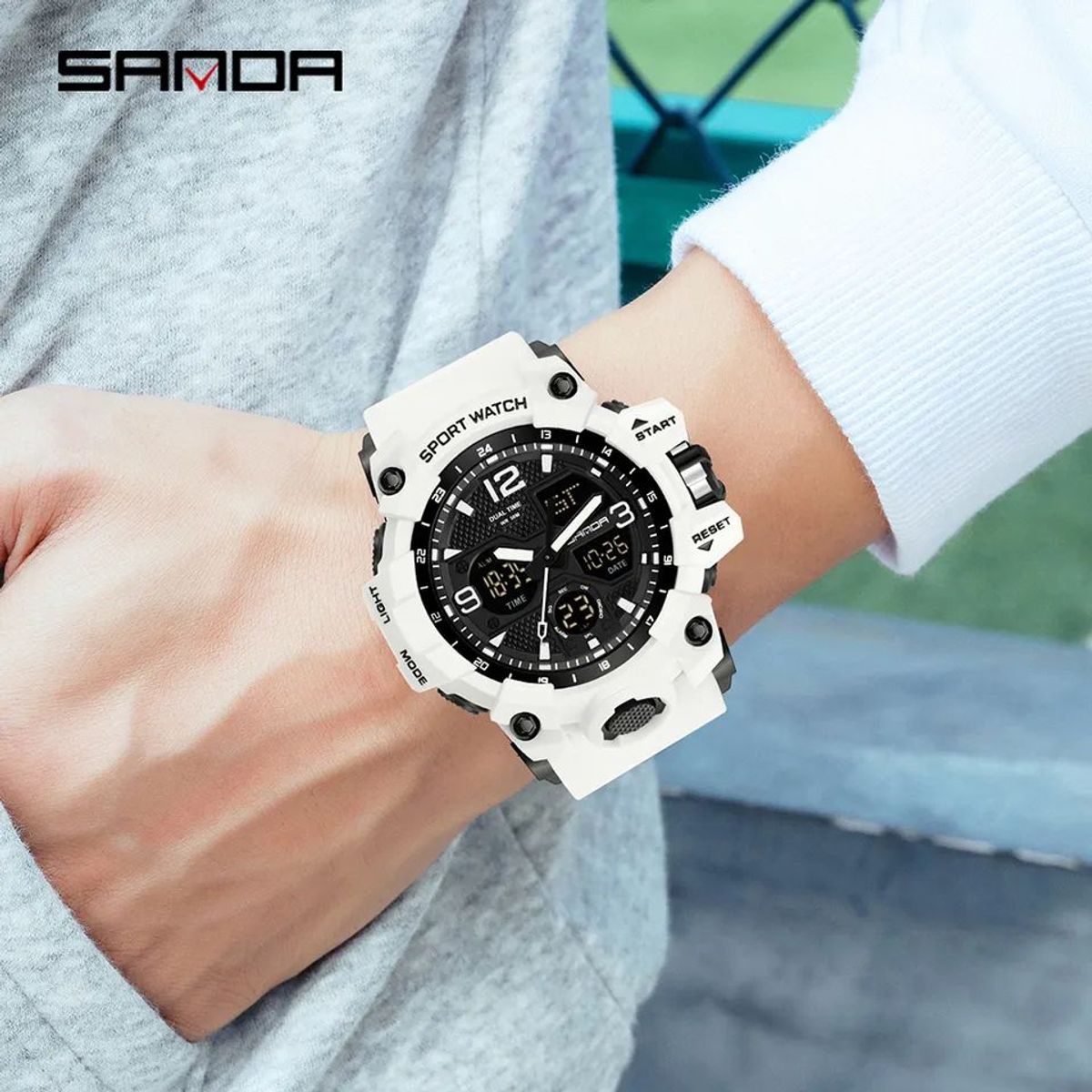 SANDA - Reloj Deportivo Sanda Tipo G Shock Resistente Metal