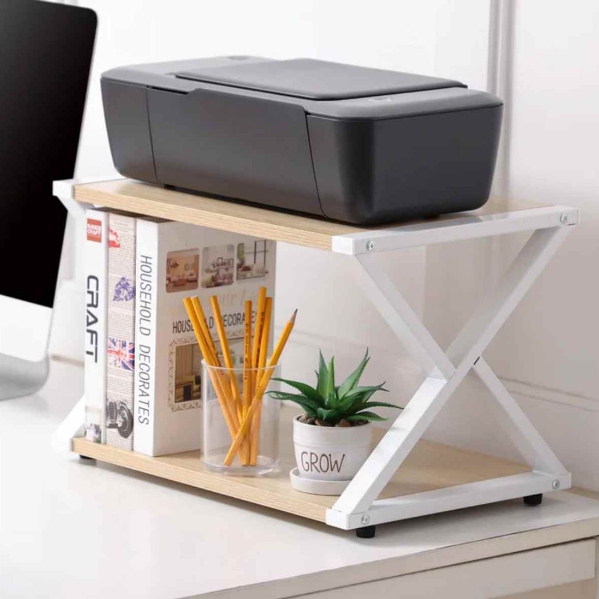 VENTITAS HOME - Mesa para Impresora Phiphi Ventitas Perú Manzano y Blanco