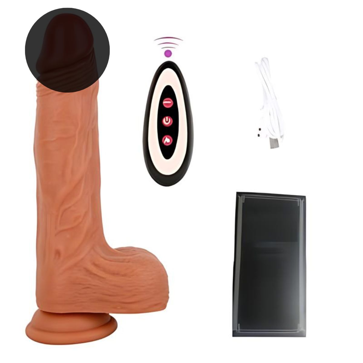 GENERICO - Dildo realista con Vibrador de 22x4cm - CARNE