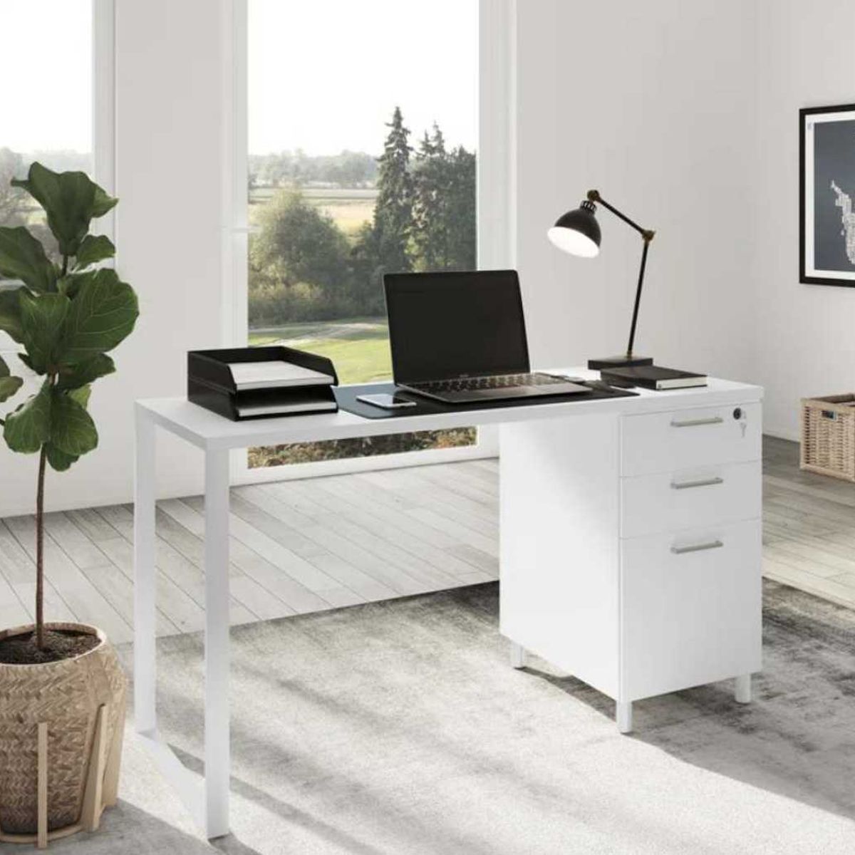 VENTITAS HOME - Escritorio Industrial Bárbara Ventitas Home Blanco