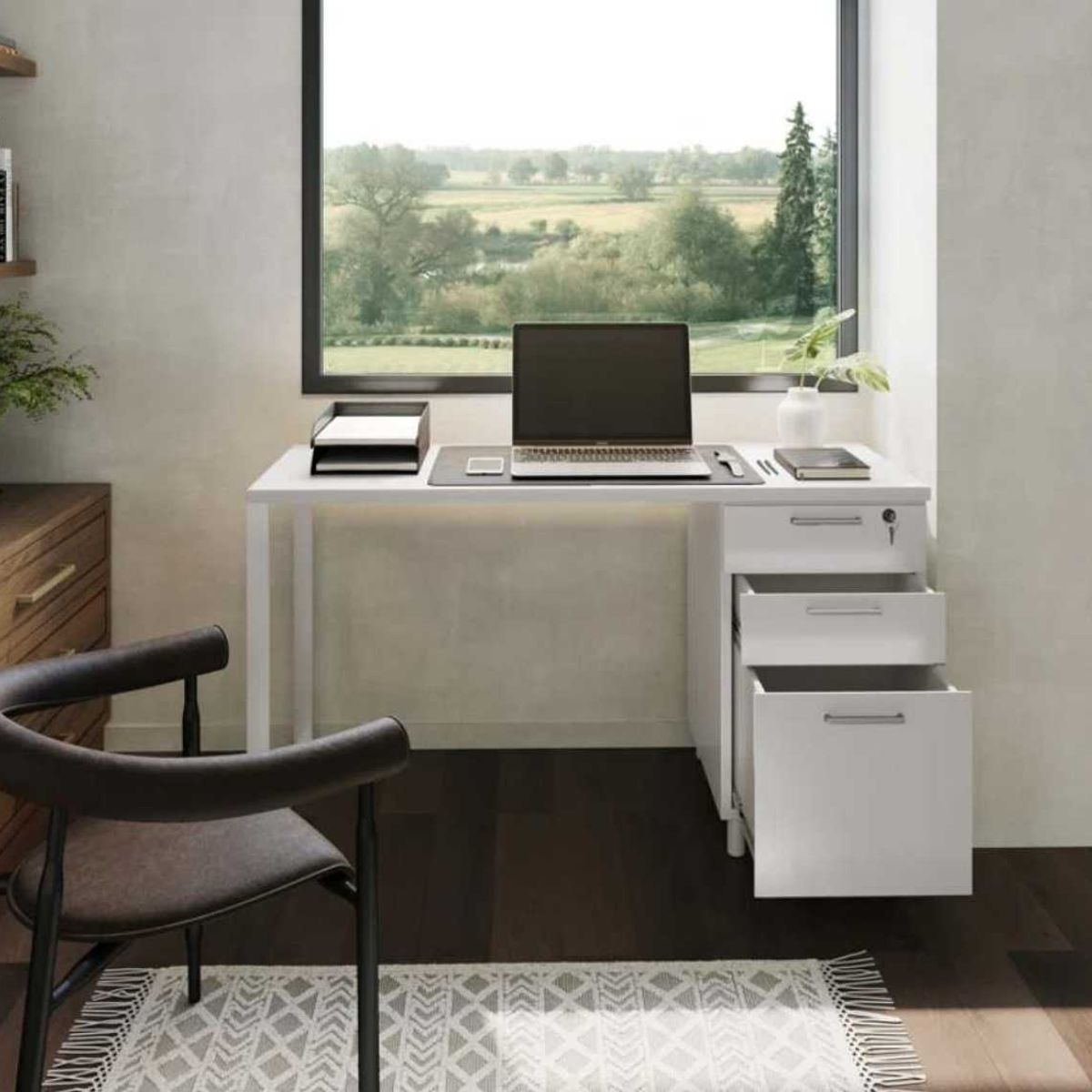 VENTITAS HOME - Escritorio Industrial Bárbara Ventitas Home Blanco