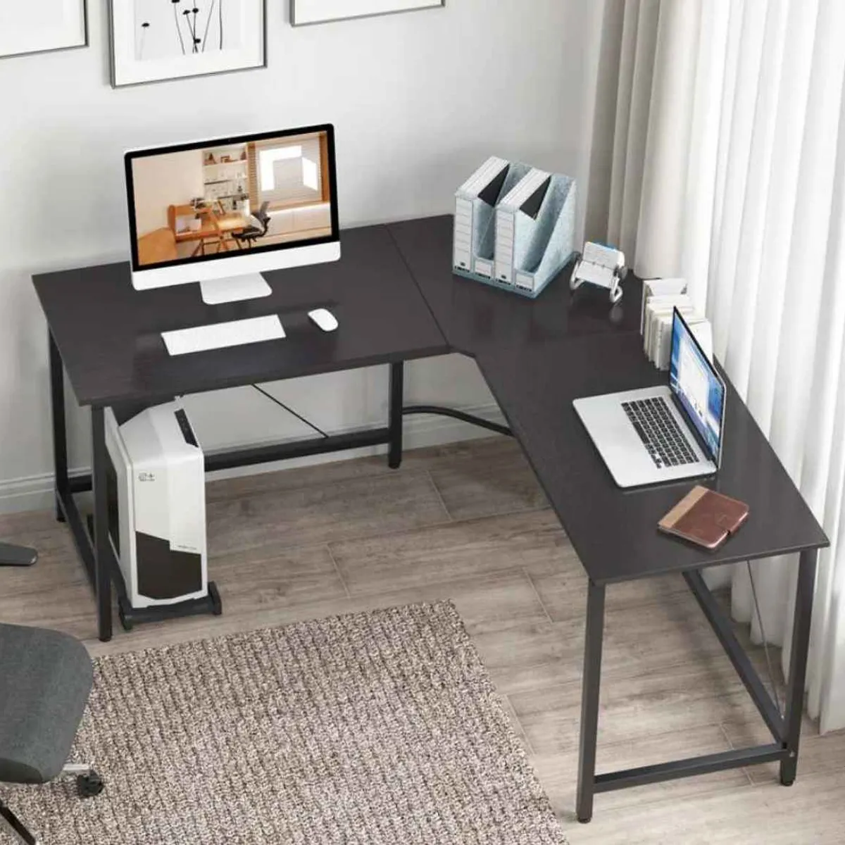 VENTITAS HOME - Escritorio Industrial Lineysha Ventitas Home Negro