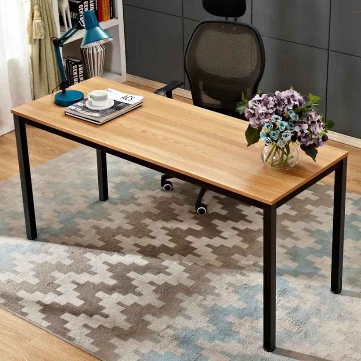 VENTITAS HOME - Mesa Industrial 140cm Ventitas Home Haya y Negro