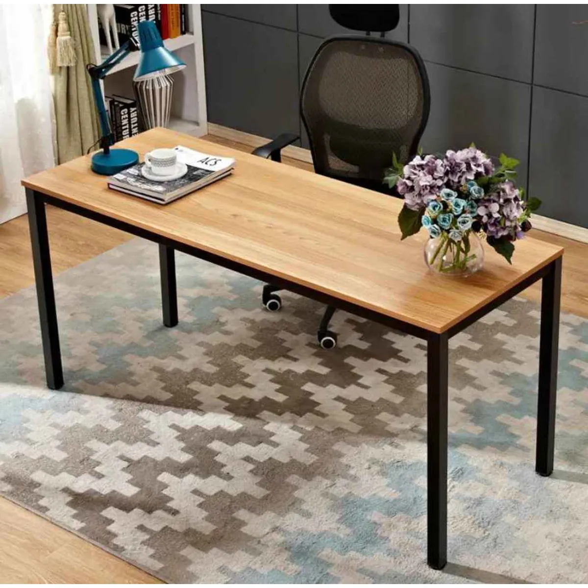 VENTITAS HOME - Mesa Industrial 140cm Ventitas Home Haya y Negro