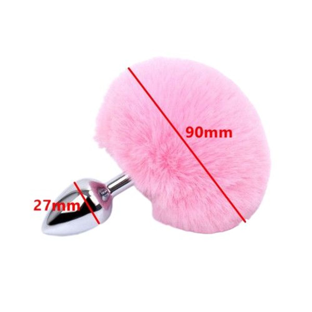 GENERICO - Plug cola de Conejo 7.2 X 2.8cm