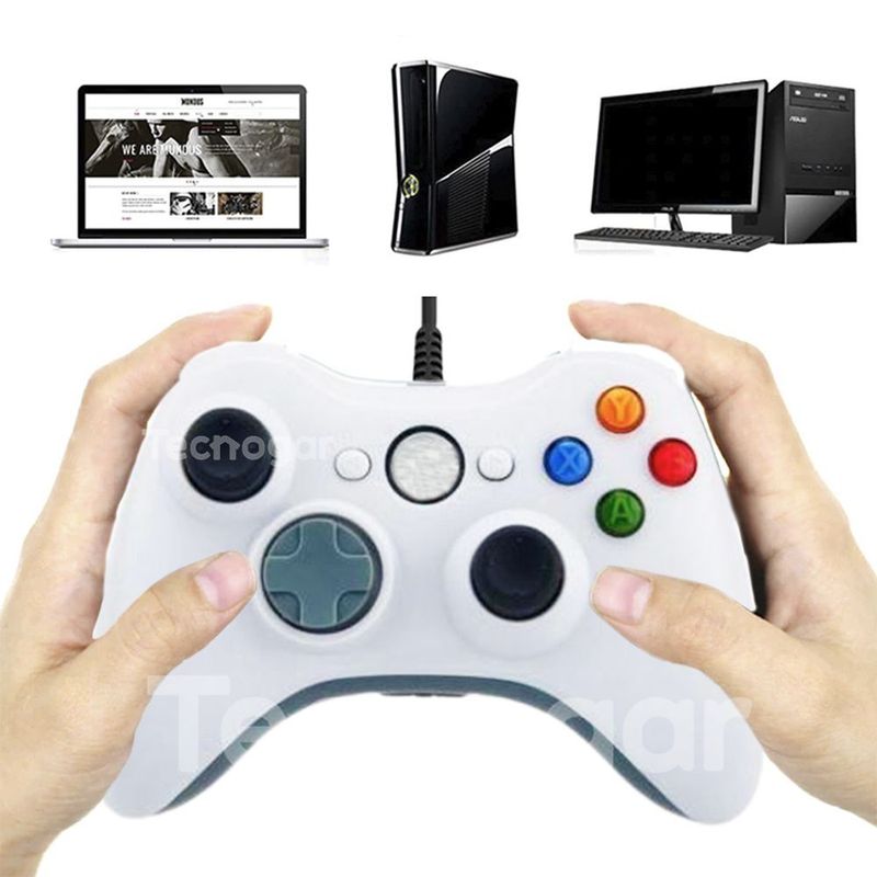 SEISA - Mando Xbox 360 Gamer para PC - Computadora Windows 7/8/10 - Blanco