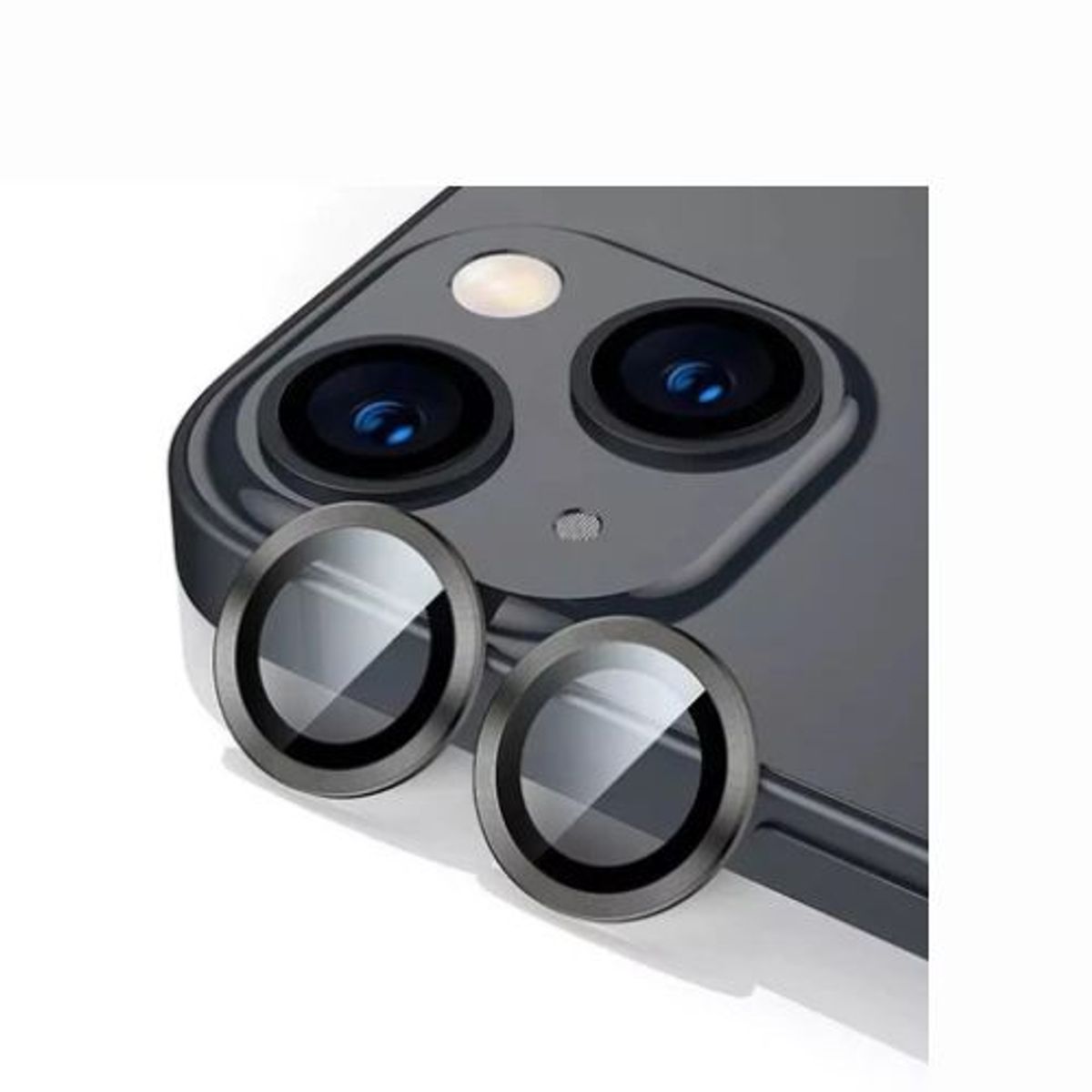 GENERICO - PROTECTOR DE CÁMARA METÁLICO PARA IPHONE 12 PRO MAX - NEGRO.