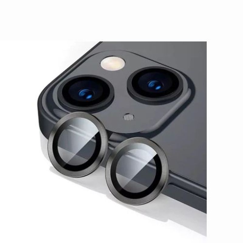 GENERICO - PROTECTOR DE CÁMARA METÁLICO PARA IPHONE 12 PRO MAX - NEGRO.