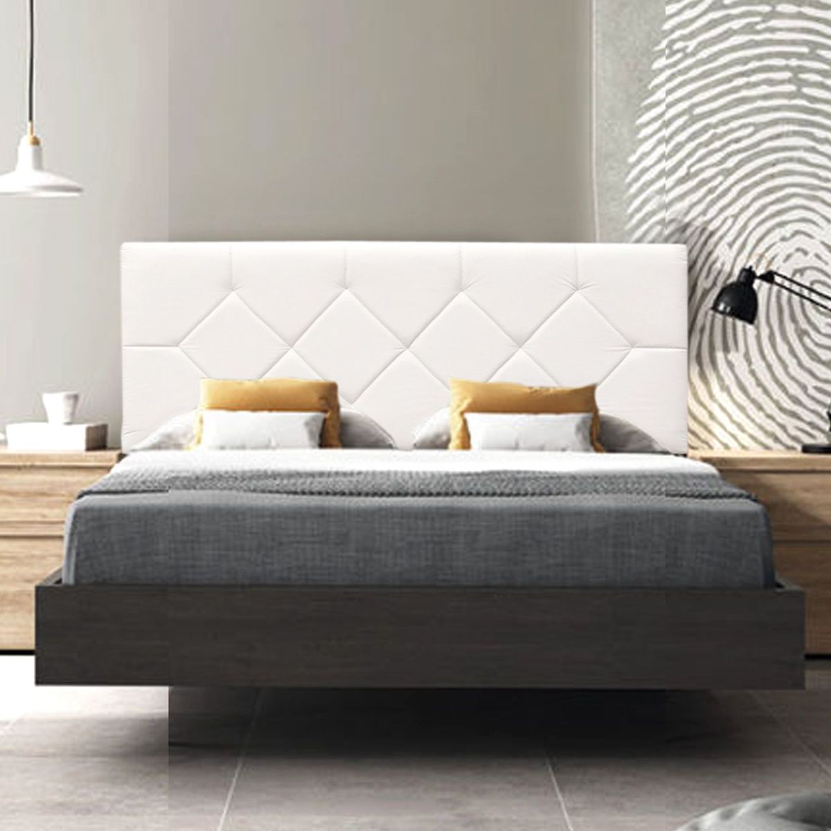 VILLA HOGAR - Cabecera Rombo 2 plazas blanco - Villa Hogar.