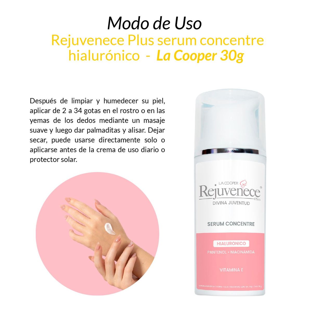 GENERICO - 3 Rejuvenece plus serum concentre Retinol - La Cooper 30g