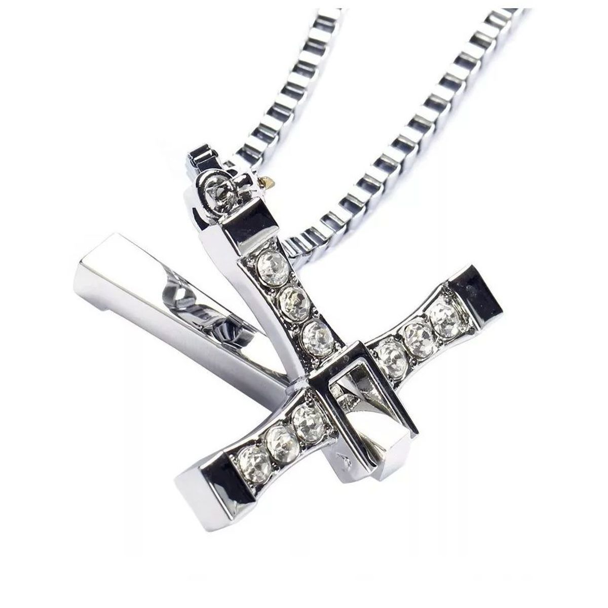 GENERICO - Collar de cruz plateada