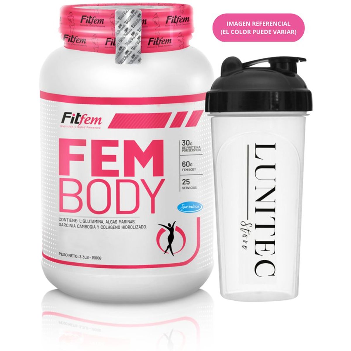 UNIVERSE NUTRITION - Proteína Fitfem Fem Body 1.5 Kg Vainilla + Shaker