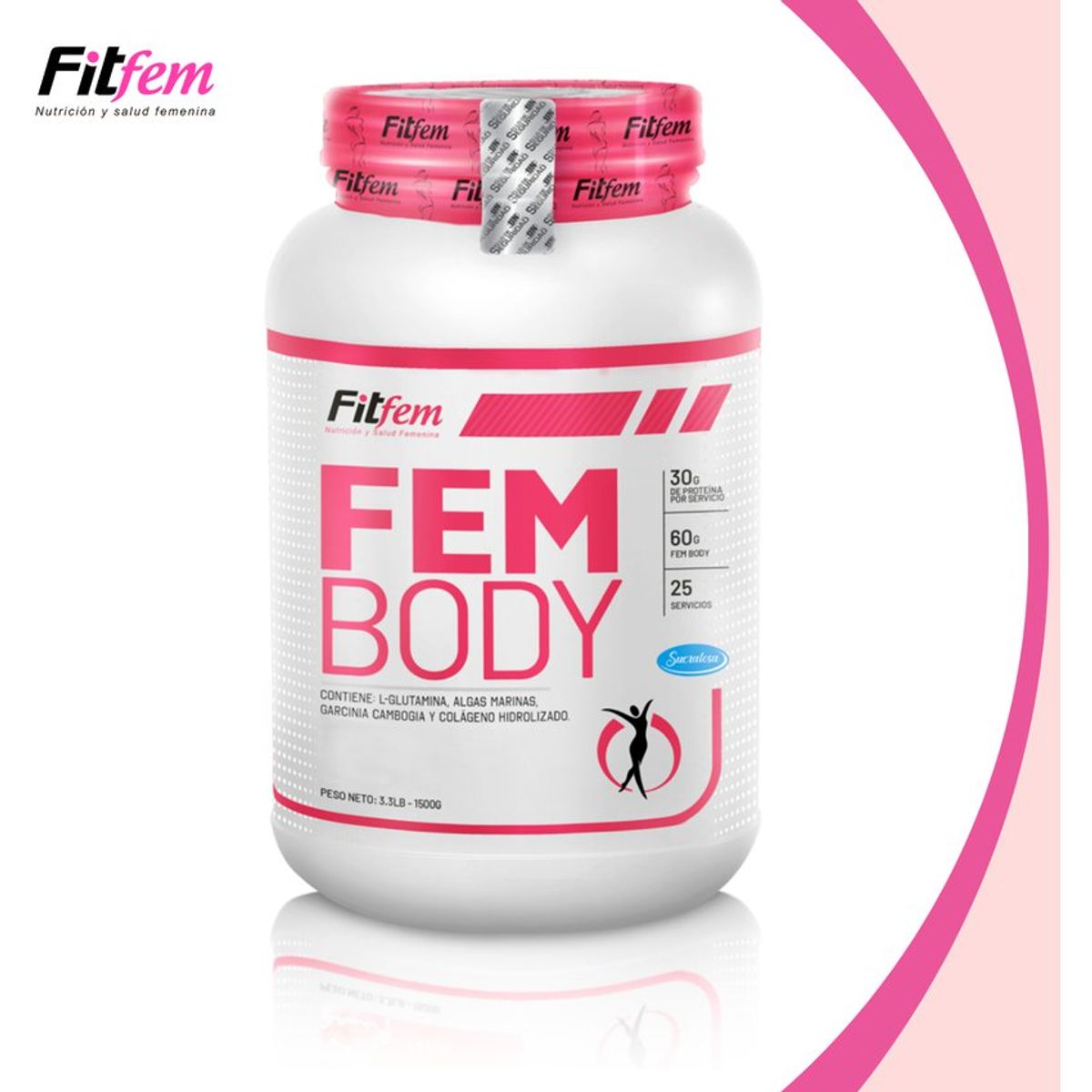 UNIVERSE NUTRITION - Proteína Fitfem Fem Body 1.5 Kg Vainilla + Shaker