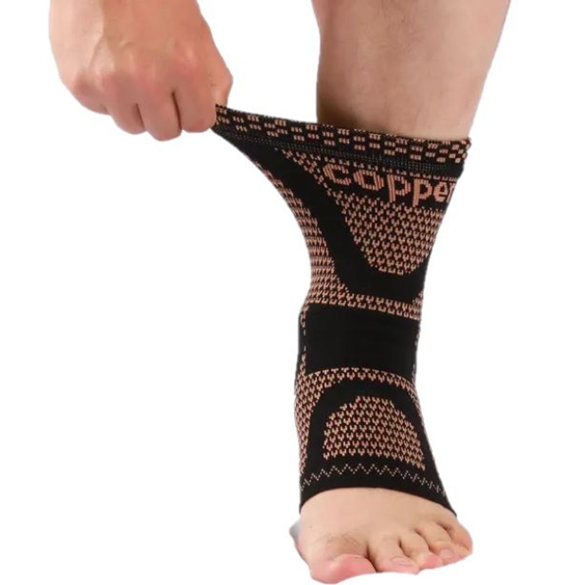GENERICO - TOBILLERA DE COMPRESIÓN CON HILOS DE COBRE - DEPORTIVA