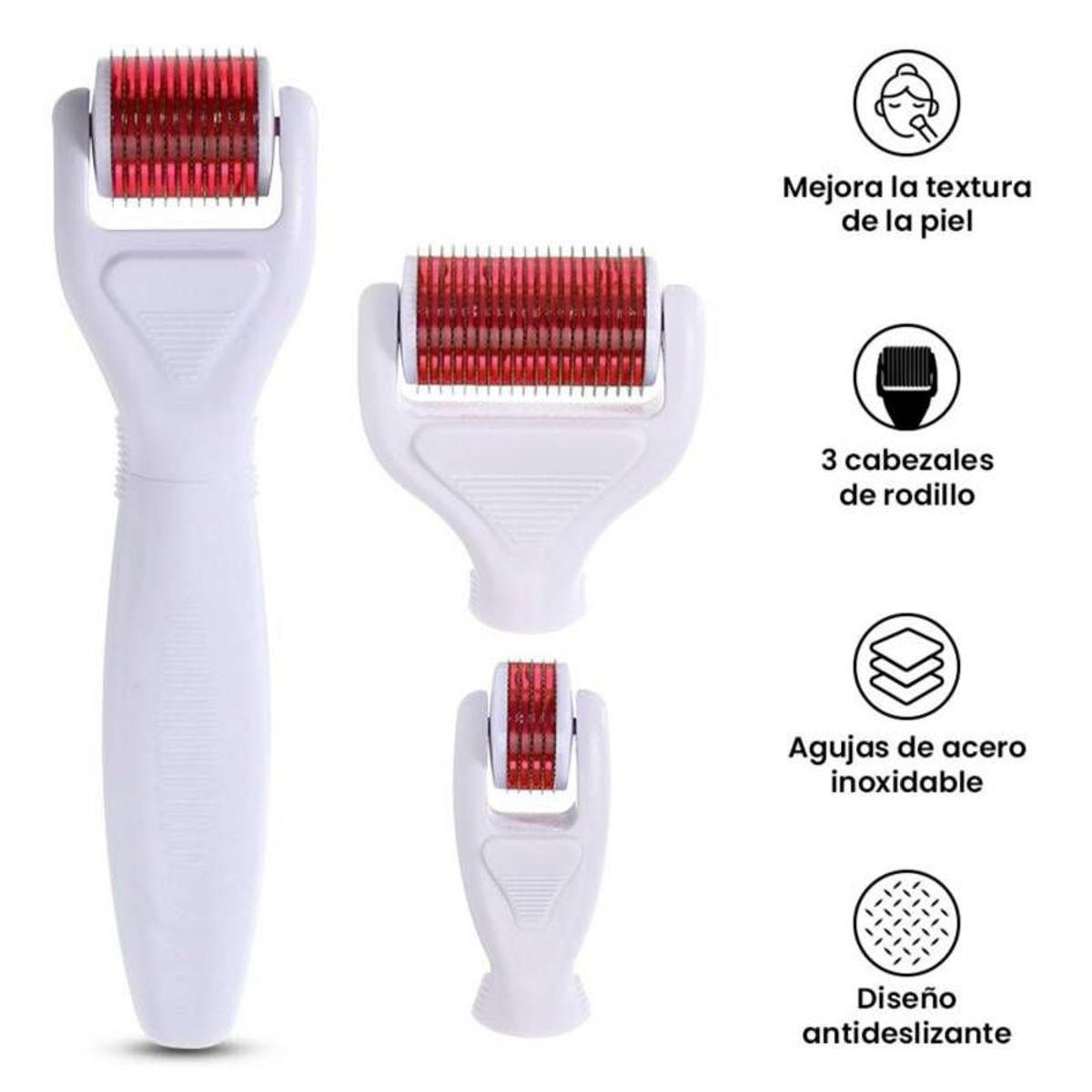 GENERICO - Derma Roller Sytstem 4 en 1 0.5/1.0/1.5 mm