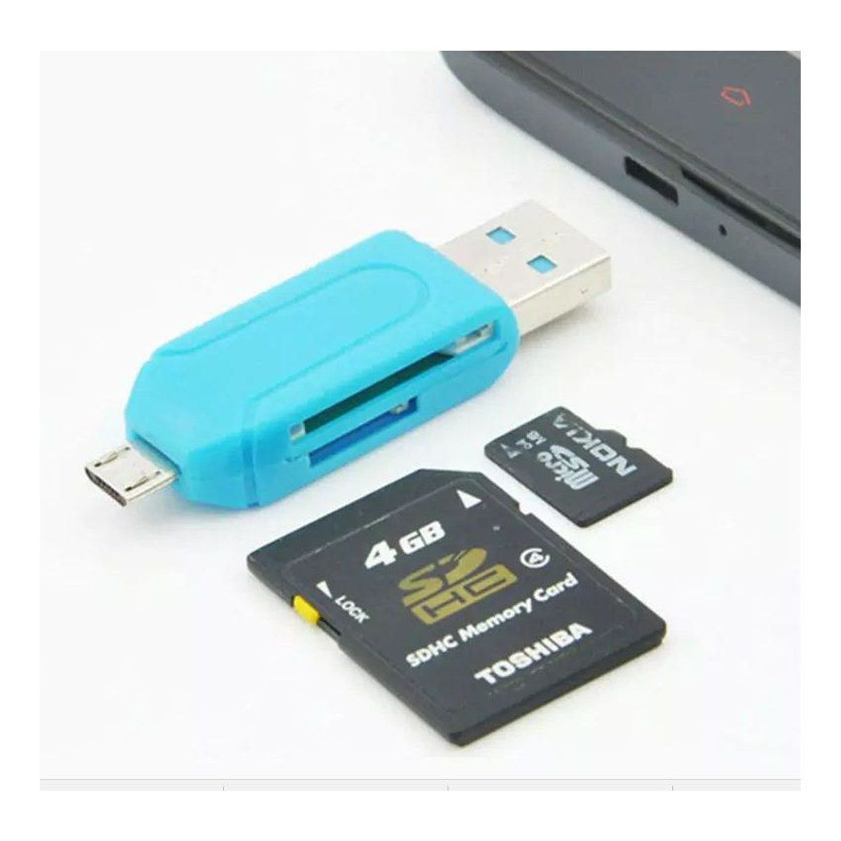 GENERICO - Lector memoria sd android 4en1 adaptador usb otg