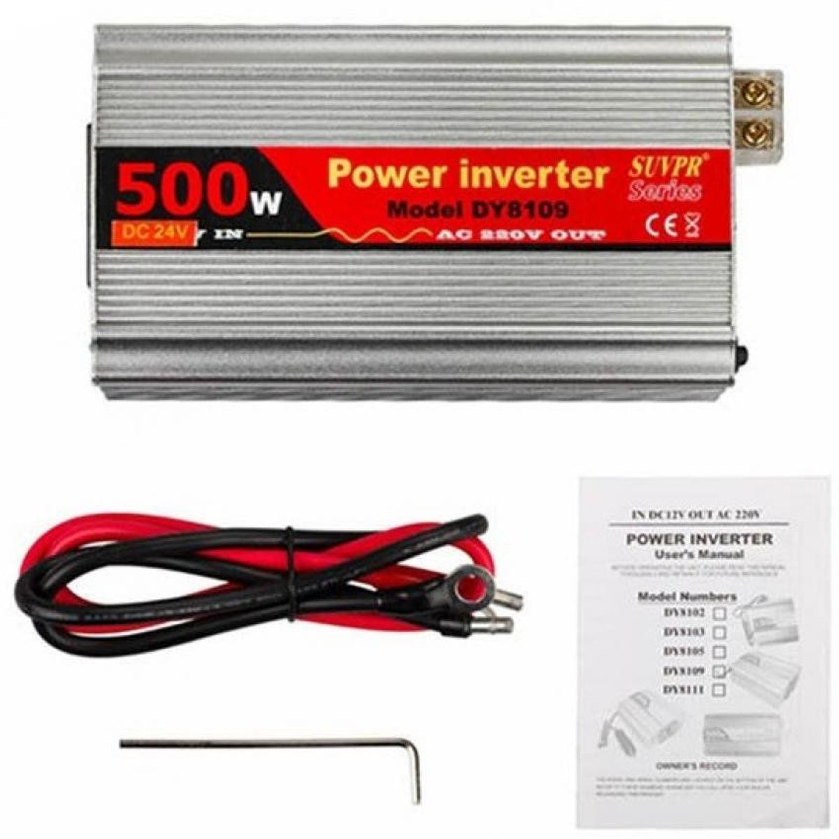 GENERICO - Inversor de corriente 500watts pauto de 12v a 220v usb 500w potencia