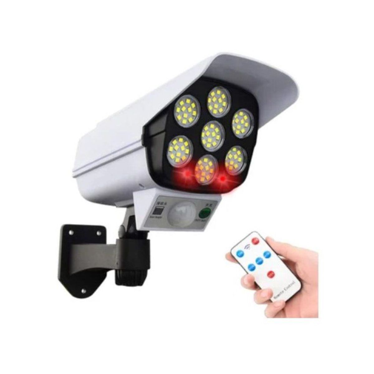 GENERICO - Lámpara foco luz led solar con sensor  recargable +control remoto