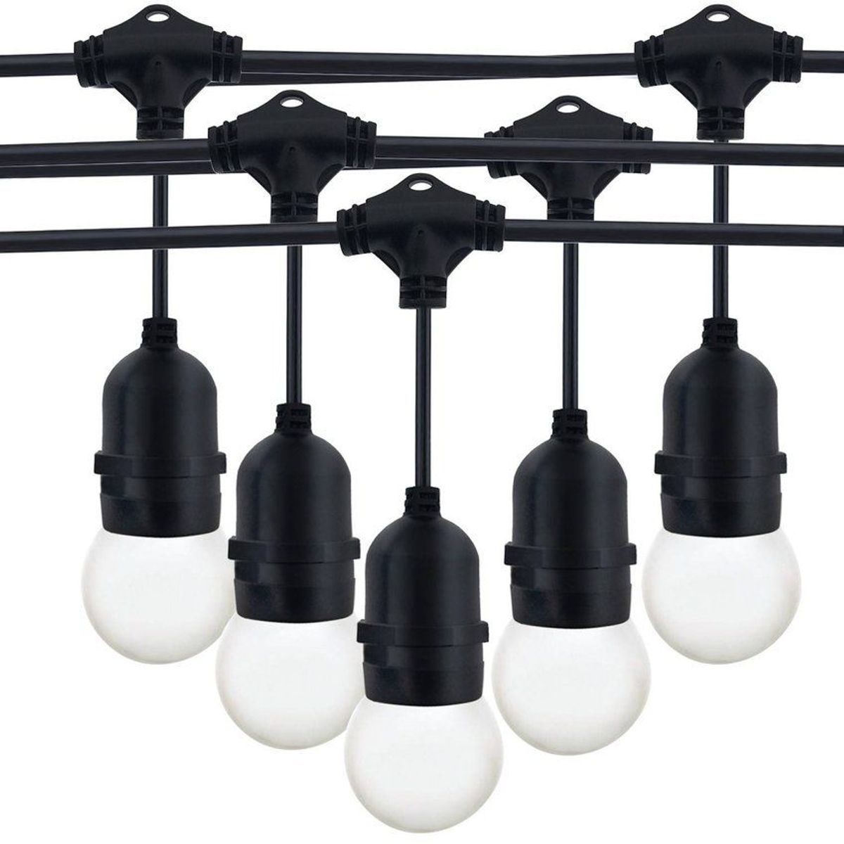 GENERICO - Luces de tiras de focos guirnalda tendales de 20 focos luz dorado 3w