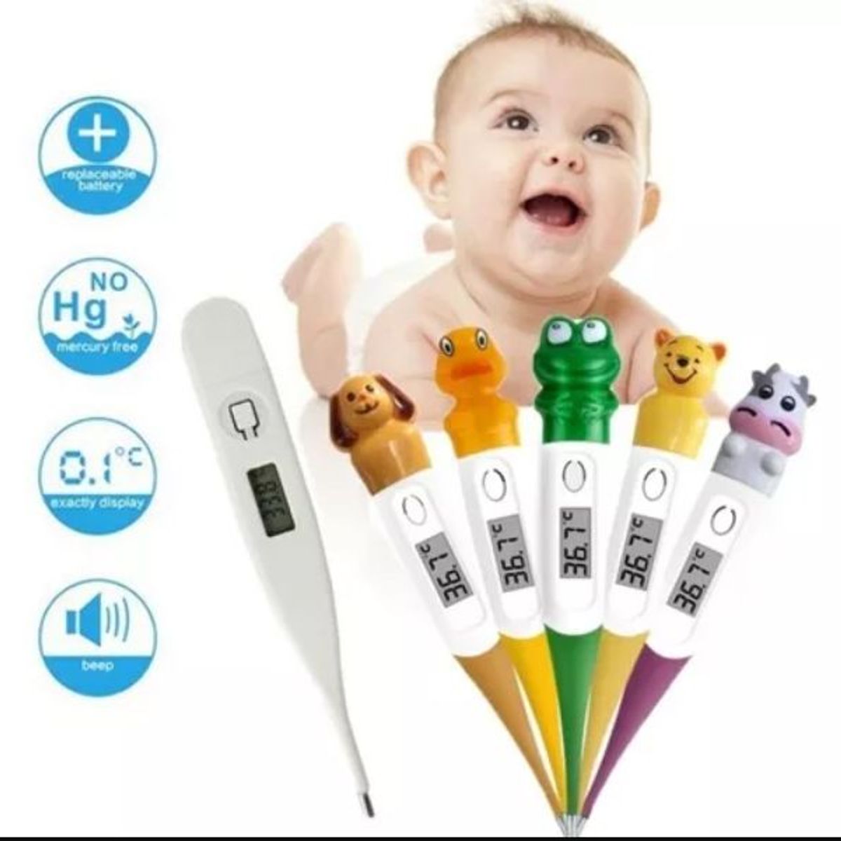 GENERICO - Termómetro Digital Para Bebes Niños Adultos Clínico Fiebre