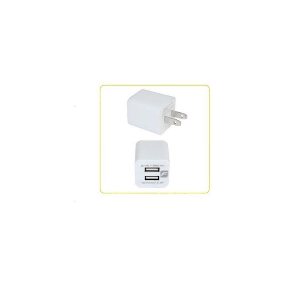 GENERICO - Doble puerto usb 2.1a  cargador de pared para el iphone ipad blanca
