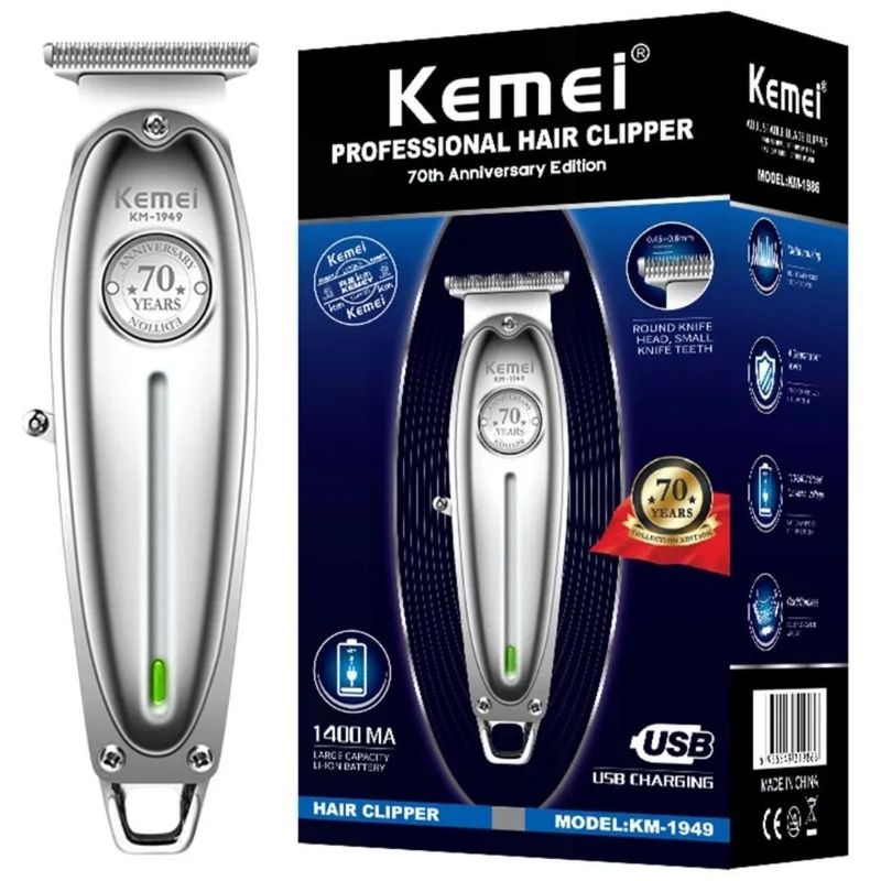 KEMEI - Cortador de Cabello Profesional Kemei 70 - 1949 Máquina Patillera